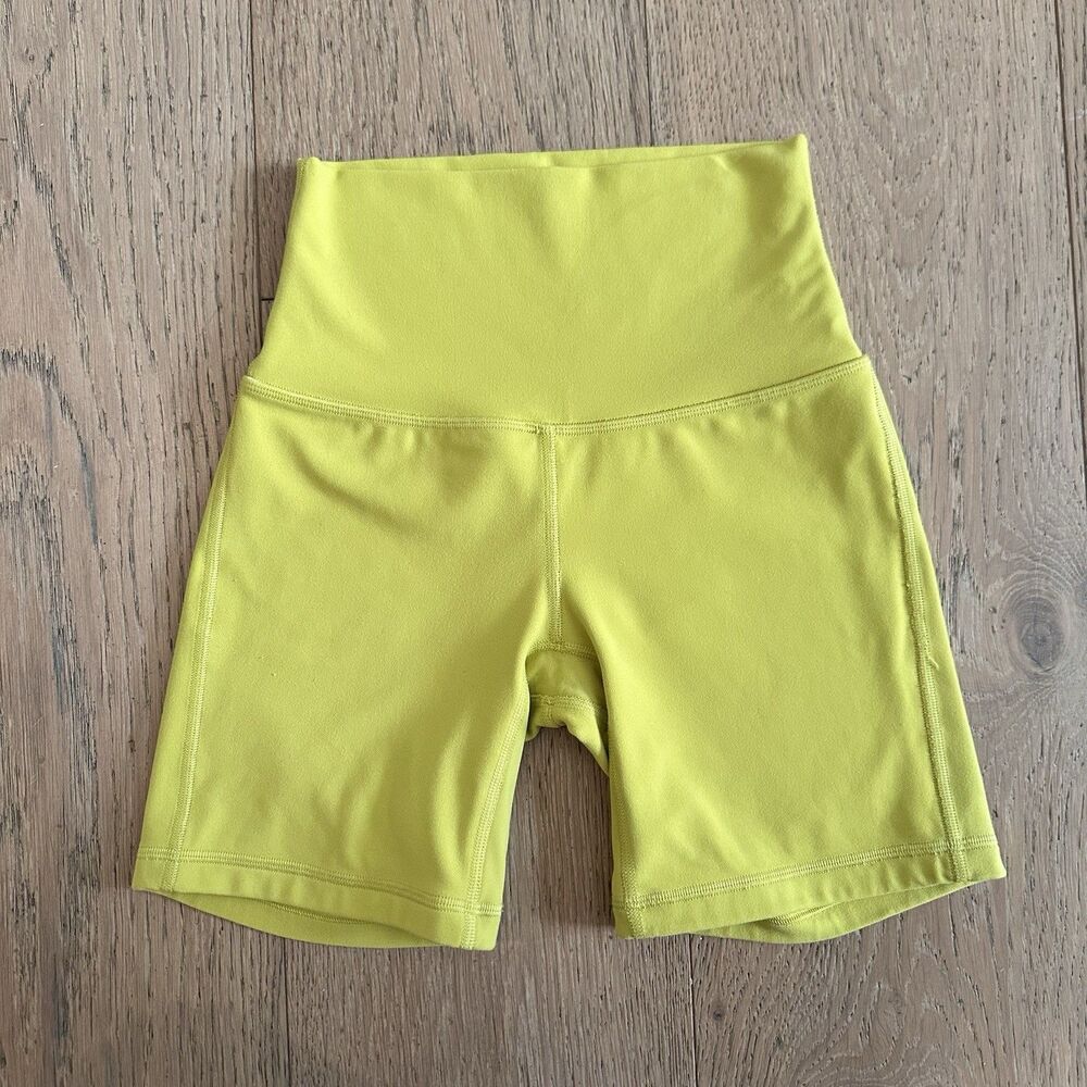 Lululemon Align High-Rise Shorts 6" – Size 2 – Yellow Serpentine– Nulu™ Fabric